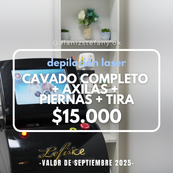 Producto - 1 sesion de  piernas enteras  cavado completo  tira axilas - VALOR SEPTIEMBRE