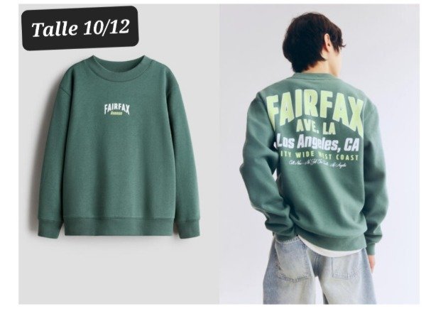 Producto - Buzo con friza HyM talle 10/12 verde seco