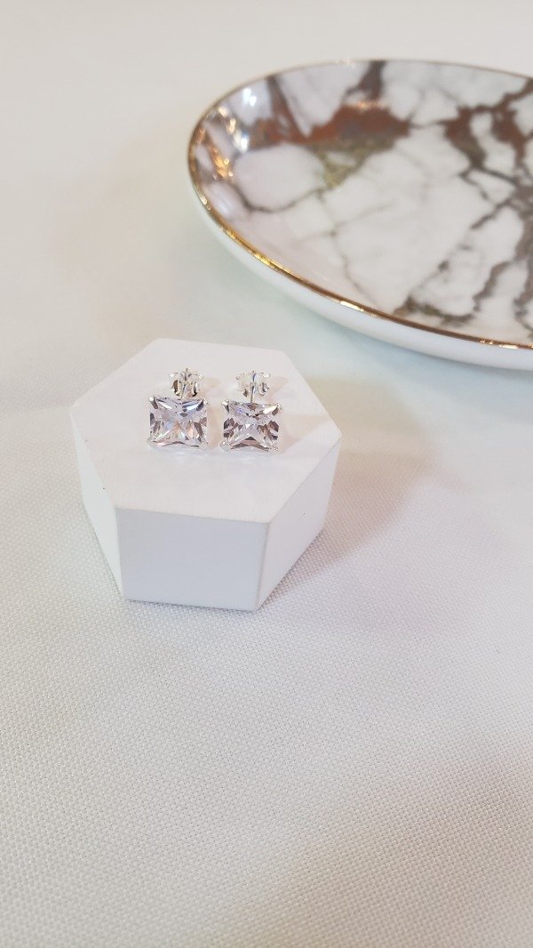 Producto - Aros cuadrados xl plata