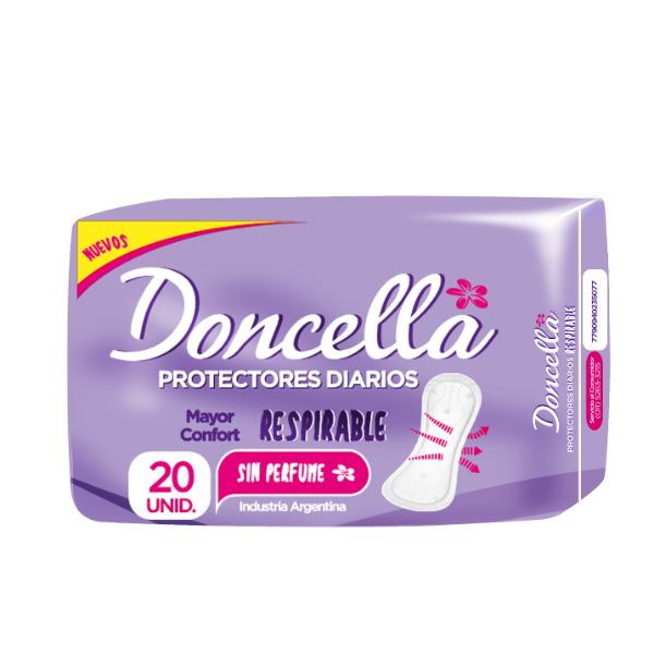 Producto - Protectores Diarios Respirable Sin Perfume Doncella 20u