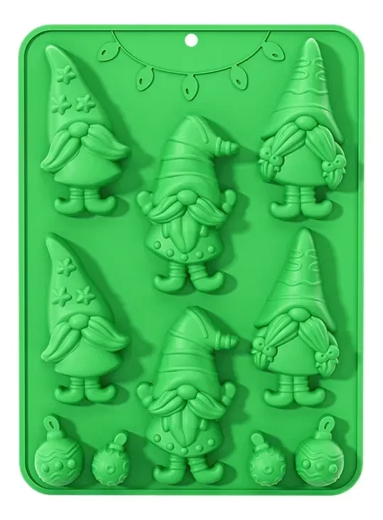 Producto - Molde Silicona Formas Navideñas Pitufos Esferas x10 Ideal P/ Velas N26
