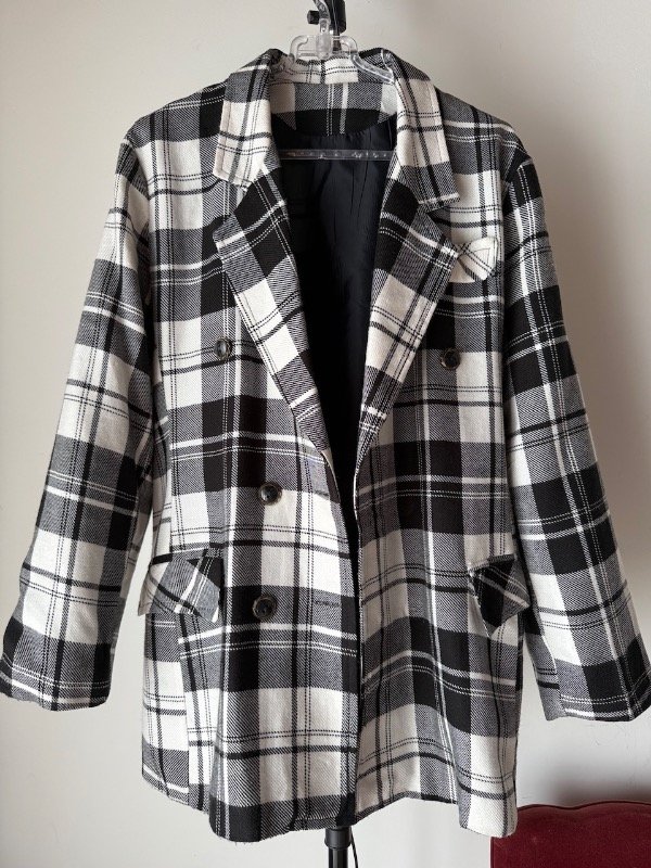Producto - Blazer viyela escoces ByN