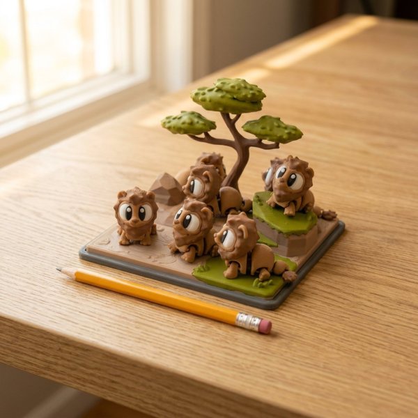 Producto - León con Playset de Sabana - 2