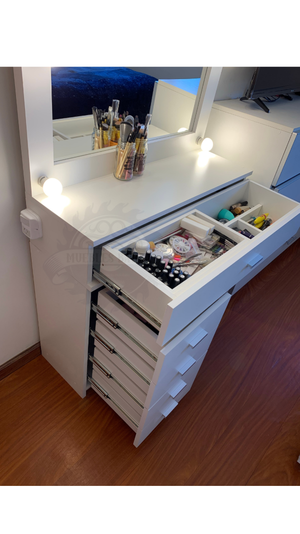 Espejo Hollywood XL con patas cajonera y lateral Muebles Barba