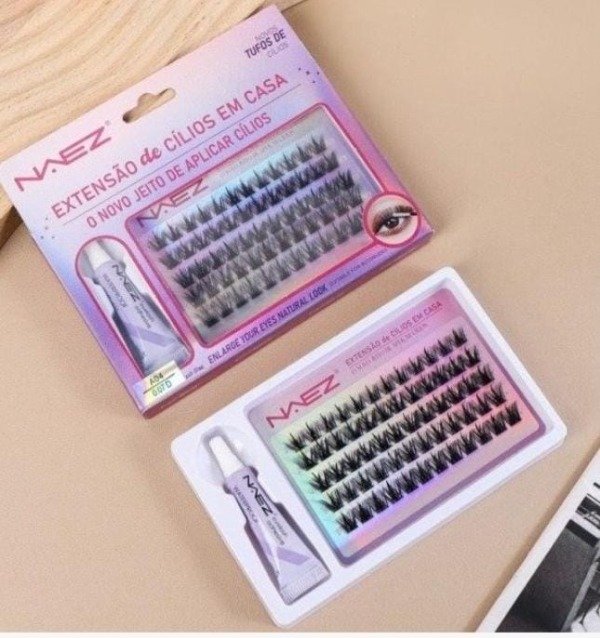 Producto - KIT DE PESTAÑAS CON PEGAMENTO NAEZ