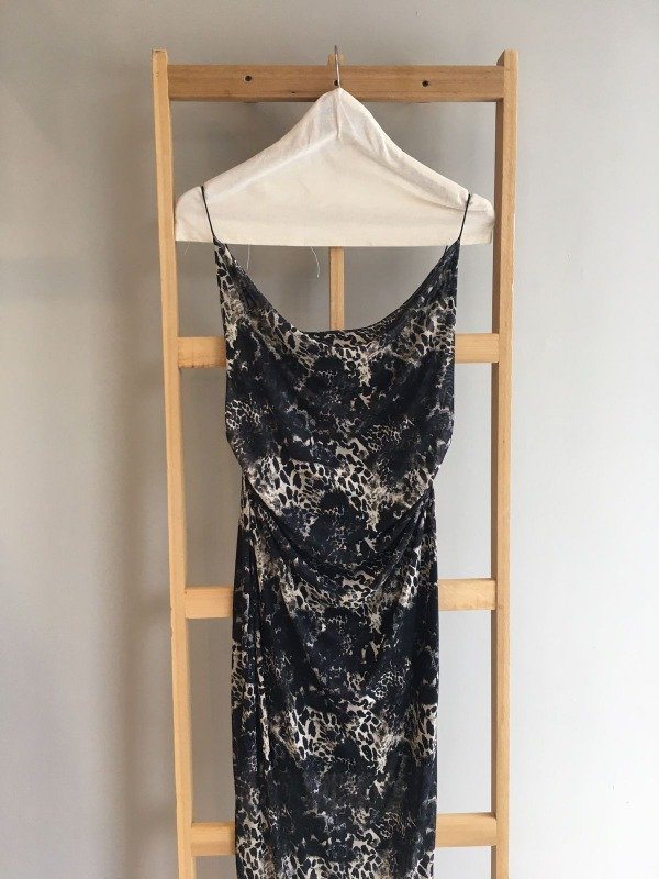 Producto - VESTIDO TUL ESTAMPADO NEGRO