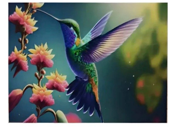 Producto - Kit De Pintura Con Diamantes Diamond Painting 40x50cm- Colibrí