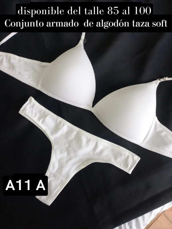 Producto - CONJUNTO DE ALGODÓN TRIANGULITO BLANCO (A11)