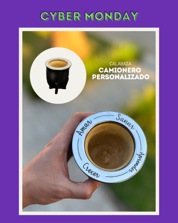 Producto - MATE CAMIONERO (Cuero/Calabaza) PERSONALIZADO