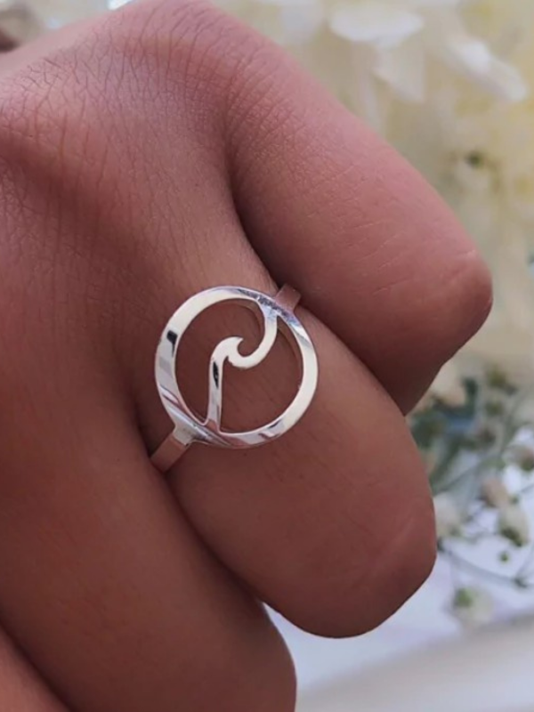 Producto - (343) Anillo Ola calada  - AB  Talle 17