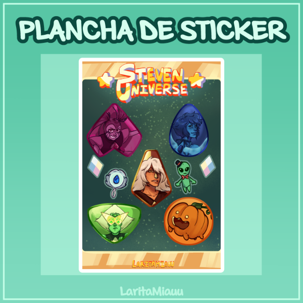Producto - Plancha de Stickers de Steven Universe Homeworld