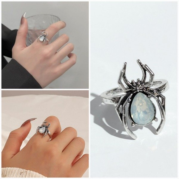 Producto - Anillo araña plateada