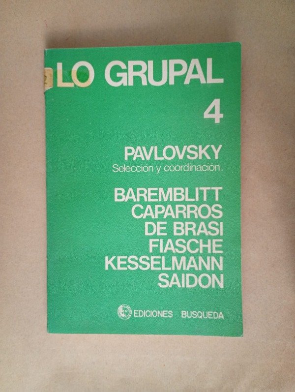 Producto - Lo grupal 4 - Pavlovsky Caparros Saidon - Búsqueda 1987