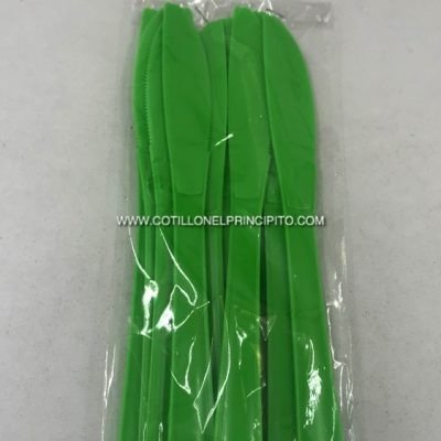 Producto - Cuchillo Plástico Verde x10