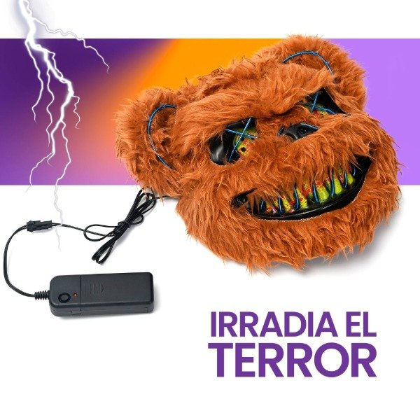 Producto - Mascara Teddy Con Luz Led Neon De Terror Halloween - 2