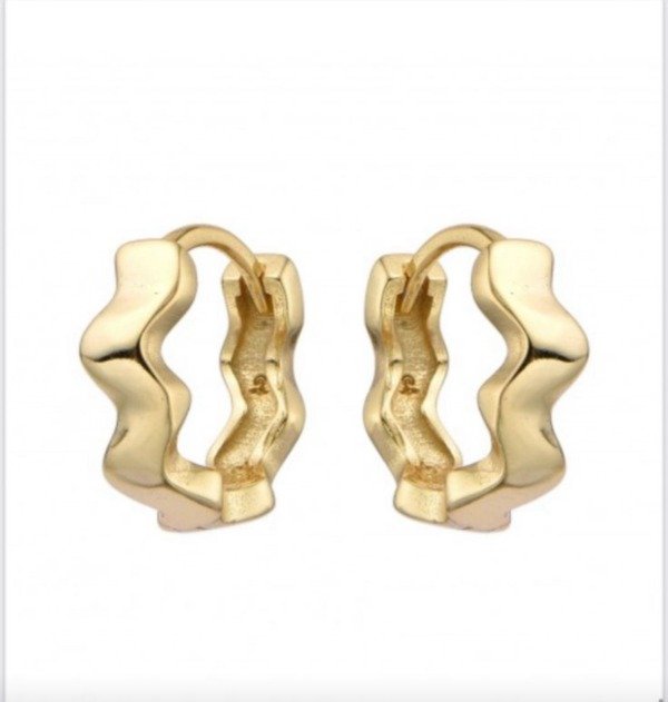 Producto - Argollita Ondulada Plata 925. Par