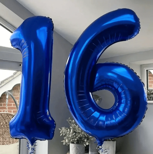 Producto - GLOBO NUMERO AZUL 32" 80CM