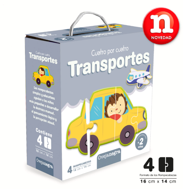 Producto - Rompecabeza 4x4 Transportes