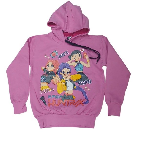 Producto - Buzo frizado Nena doble estampa K-pop Rosa T12