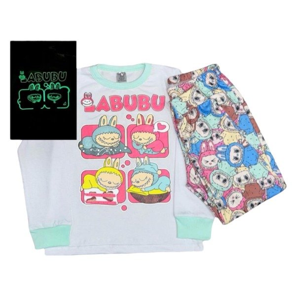 Producto - PIJAMA LABUBU LARGO LUMINOSO EN LA OSCURIDAD