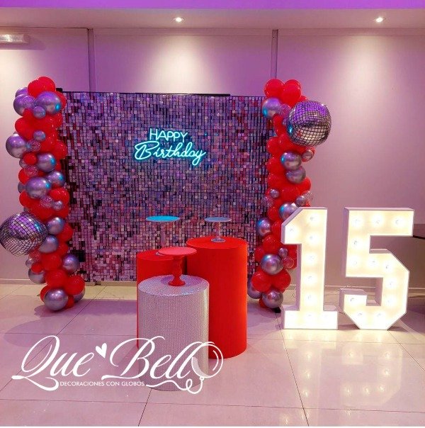 Producto - DECO SHIMMER CON 2 ARCADAS SENCILLAS RED