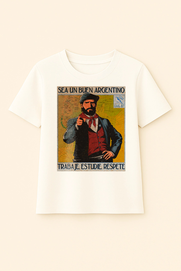 Producto - Sea un buen argentino (Blanca Clásica Mujer Frontal)