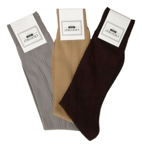Producto - Media de Vestir Hombre Streech Oxford x12 Pares Art.150