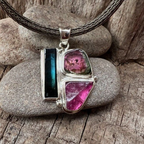 Producto - DIJE TRIO DE TURMALINAS ROSA, SANDIA Y AZUL