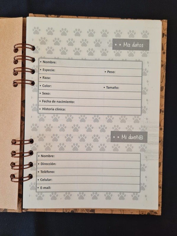 Producto - CUADERNO DE CONTROL VETERINARIO