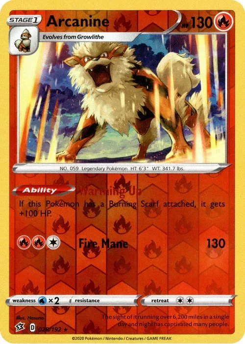 Producto - Arcanine - 28/192 - Rebel Clash - Reverse Holo