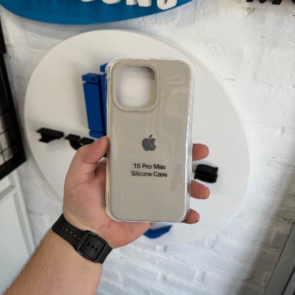 Producto - Silicone Case Gris Claro - iPhone 15 Pro Max