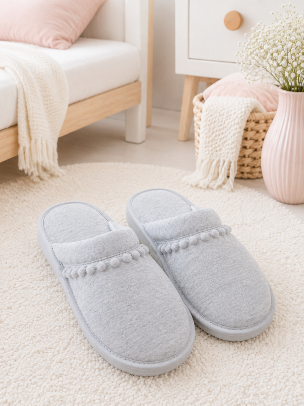 Producto - Pantuflas grises puntera cerrada - 0