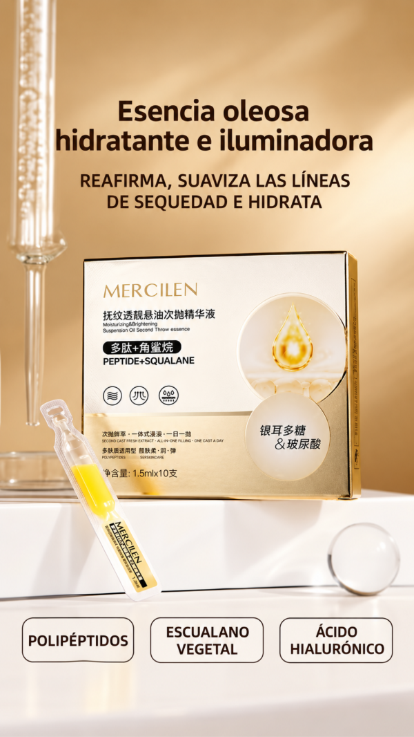 Producto - ESENCIA FACIAL CON PEPTIDOS Y ESCUALANO - 10 AMPOLLAS DE 1,5 ML - 4