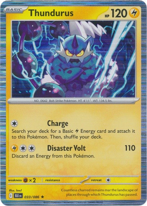 Producto - Thundurus - 033/086 - Black Bolt Holo