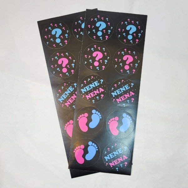 Producto - Sticker troquelado "REVELACIÓN DE GÉNERO" x20un