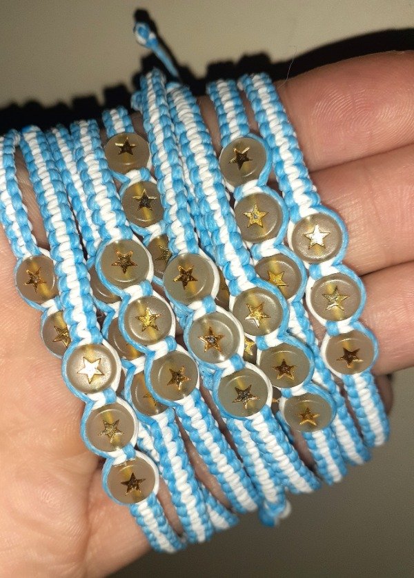 Producto - 10 pulseras ajustables, de hilo encerado, personalizadas