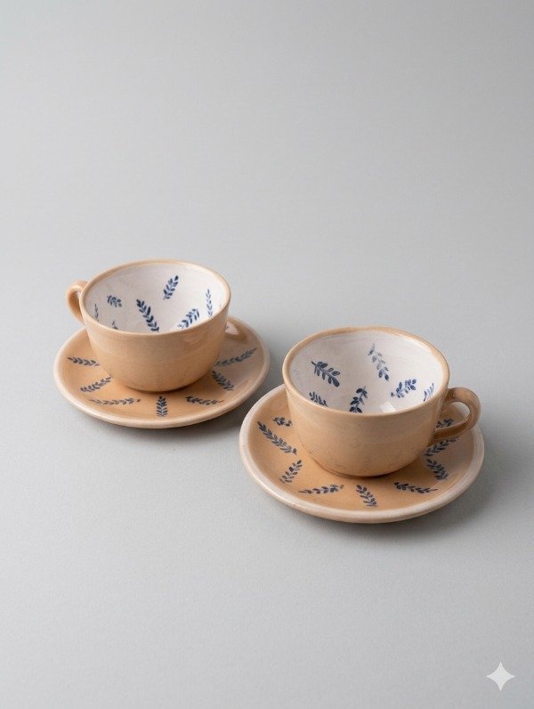 Producto - Tazas con hojas azules