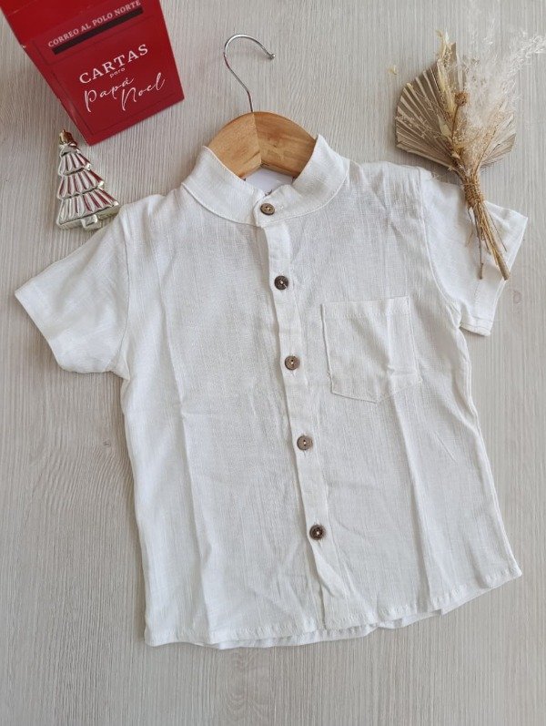 Producto - Camisa Lino Blanca- Niños y Bebés