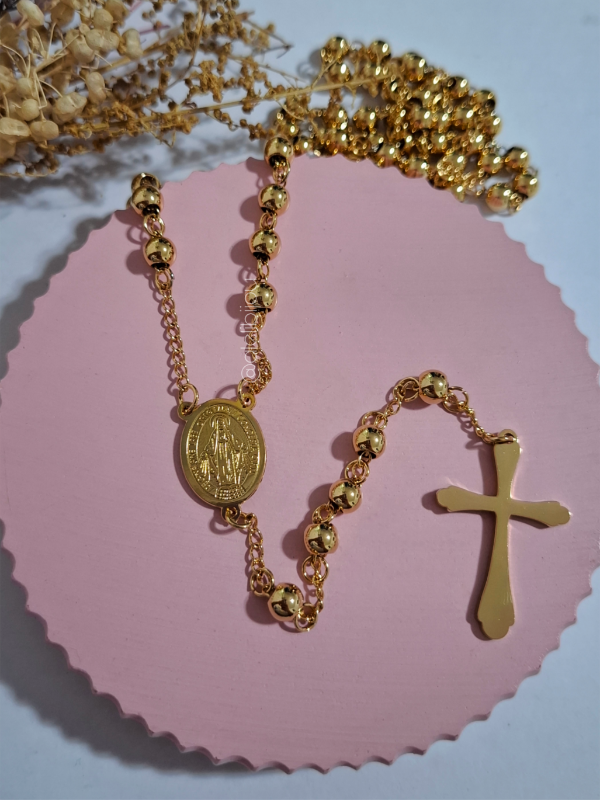 Producto - Rosario 6 mm (dorado)