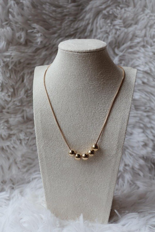 Producto - COLLAR PERLA DORADA