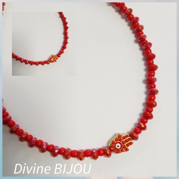 Producto - Collar corto cristal ojito cubic