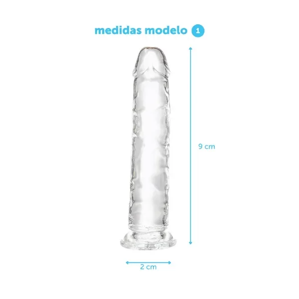 Producto - Dildo Transparente Flexible Textura Suave "Cristal"