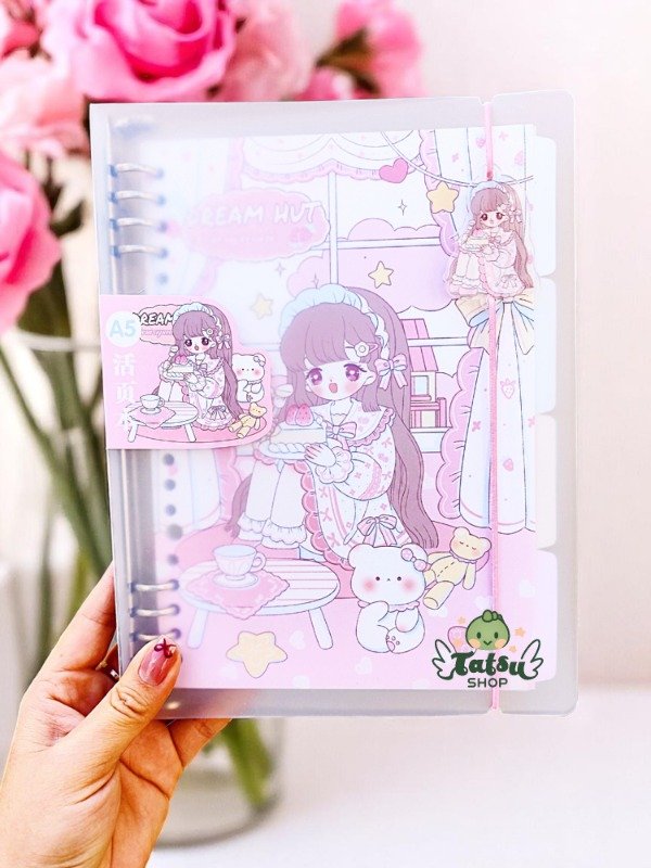 Producto - Cuaderno A5 Rosado Anillado