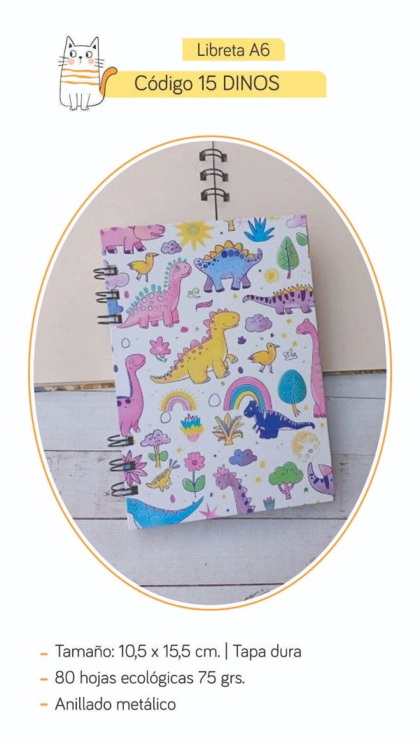 Producto - Libreta 15 Dinos