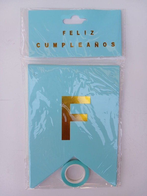 Producto - Banderín Básico "FC" Verde Aqua