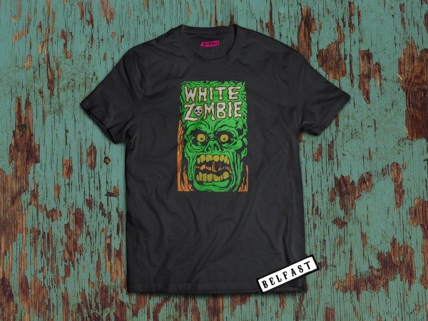 REMERA WHITE ZOMBIE GREEN ZOMBIE