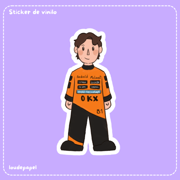 Producto - Mini Oscar Piastri 2025 - Sticker de vinilo