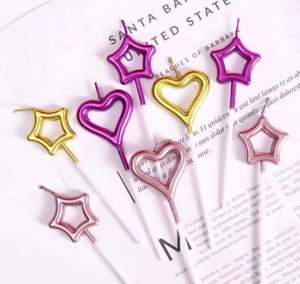 Producto - 3 Velas Corazón y Estrella