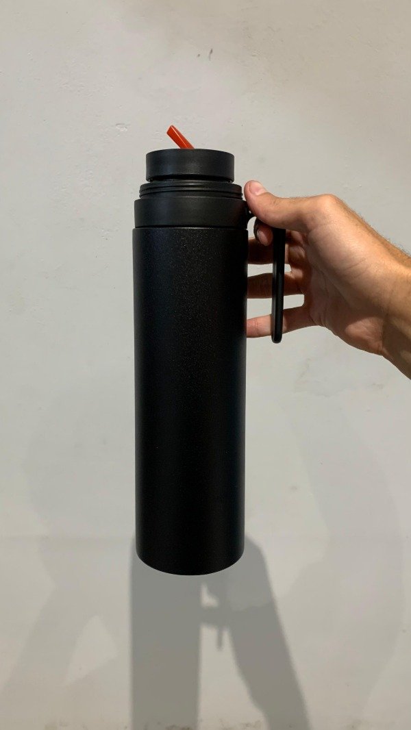Producto - Termo media manija acero doble capa negro 1LT