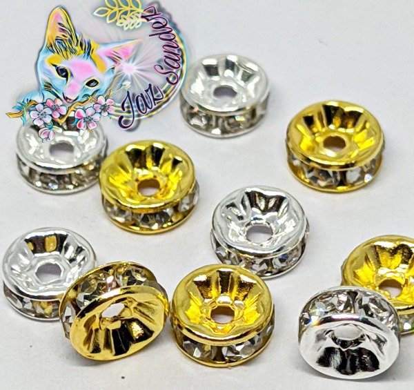 Producto - ARANDELA ORO PLATA STRASS